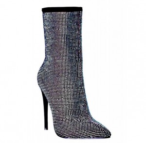 New fashion high heels diamond sock crystal boots